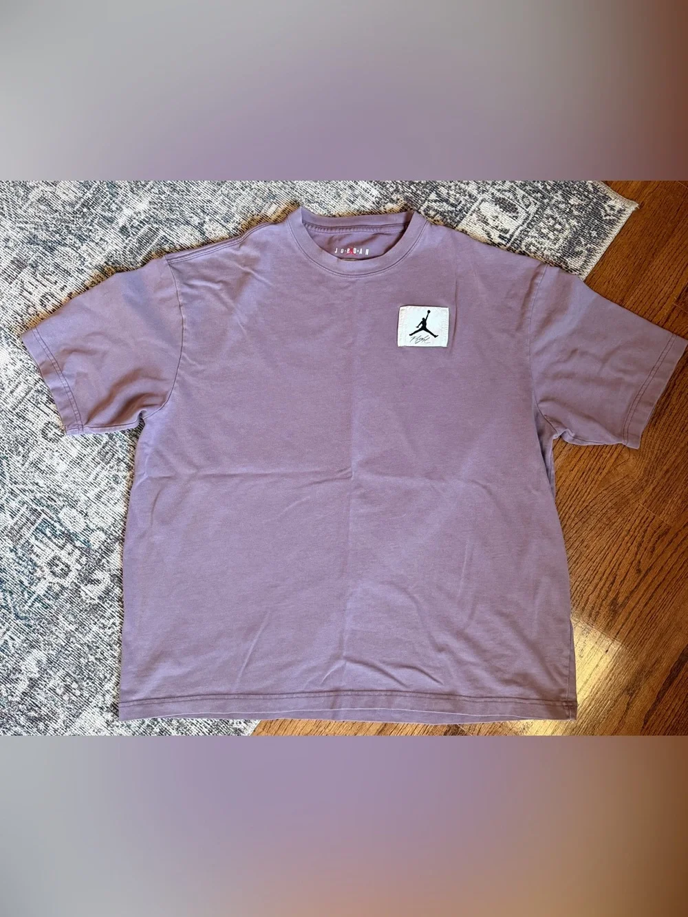 Jordan Flight Oversized Fit T-Shirt Men’s Medium Purple Mauve Jumpman Patch